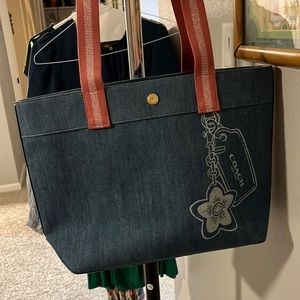 Coach Denim tote NWOT